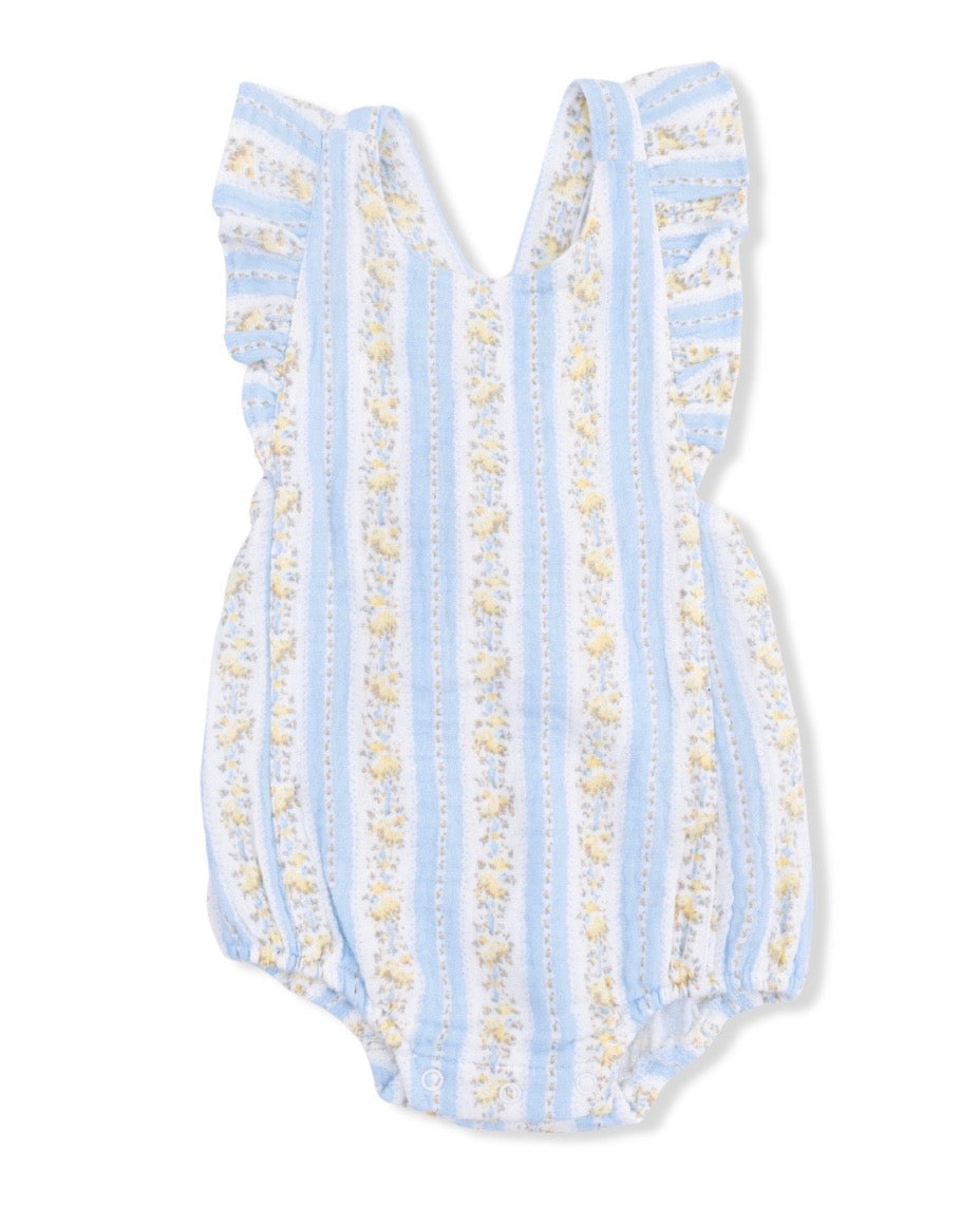 Angel Dear Odalys Floral Stripe Sunsuit