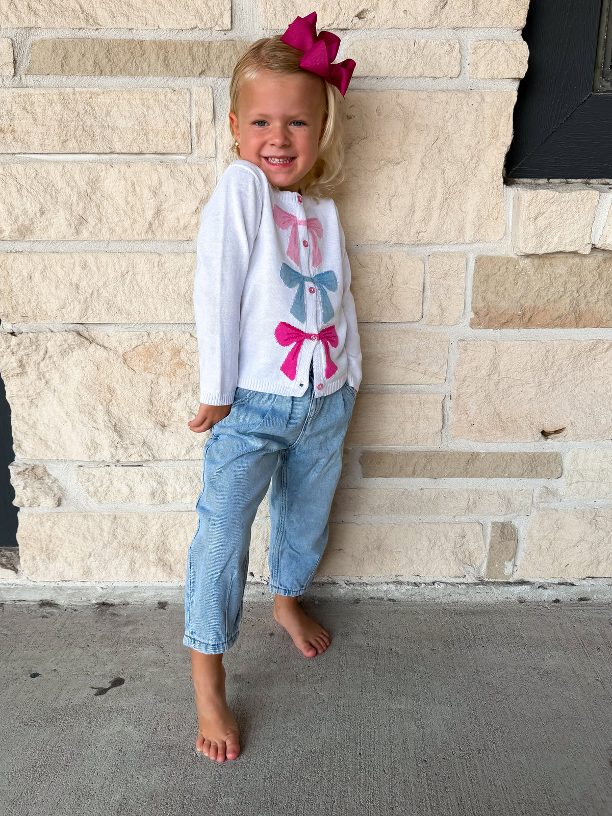 Mud Pie Multi Bow Cardigan