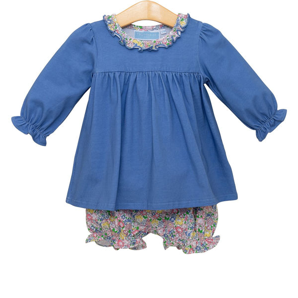 Trotter Street Floral Ruffle Bloomer Set