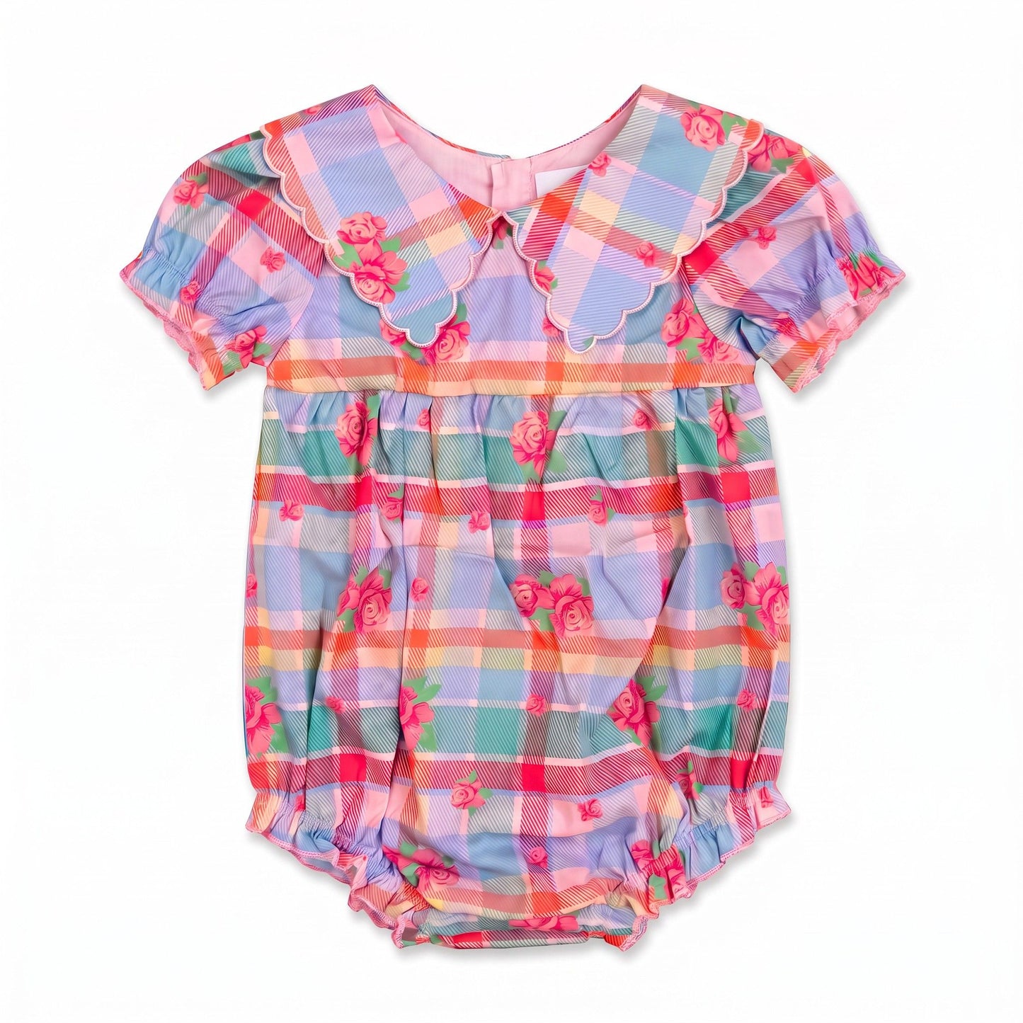 Hollis Baker Rosette Plaid Floral Bubble