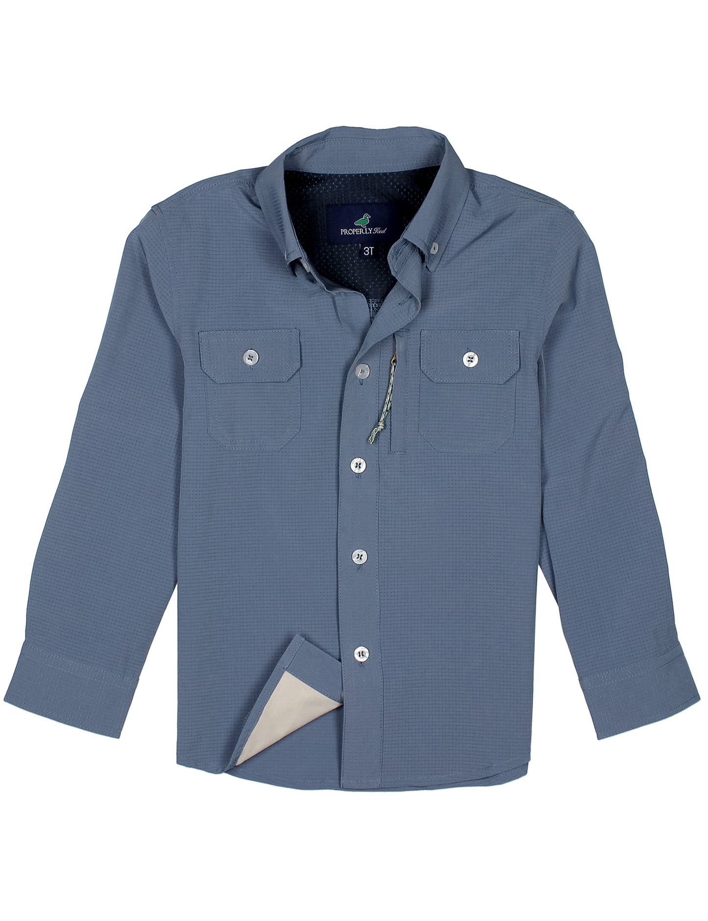 Properly Tied Dusk Blue Reeltech Fishing Shirt