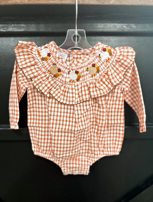 Mud Pie Smocked Turkey Bubble