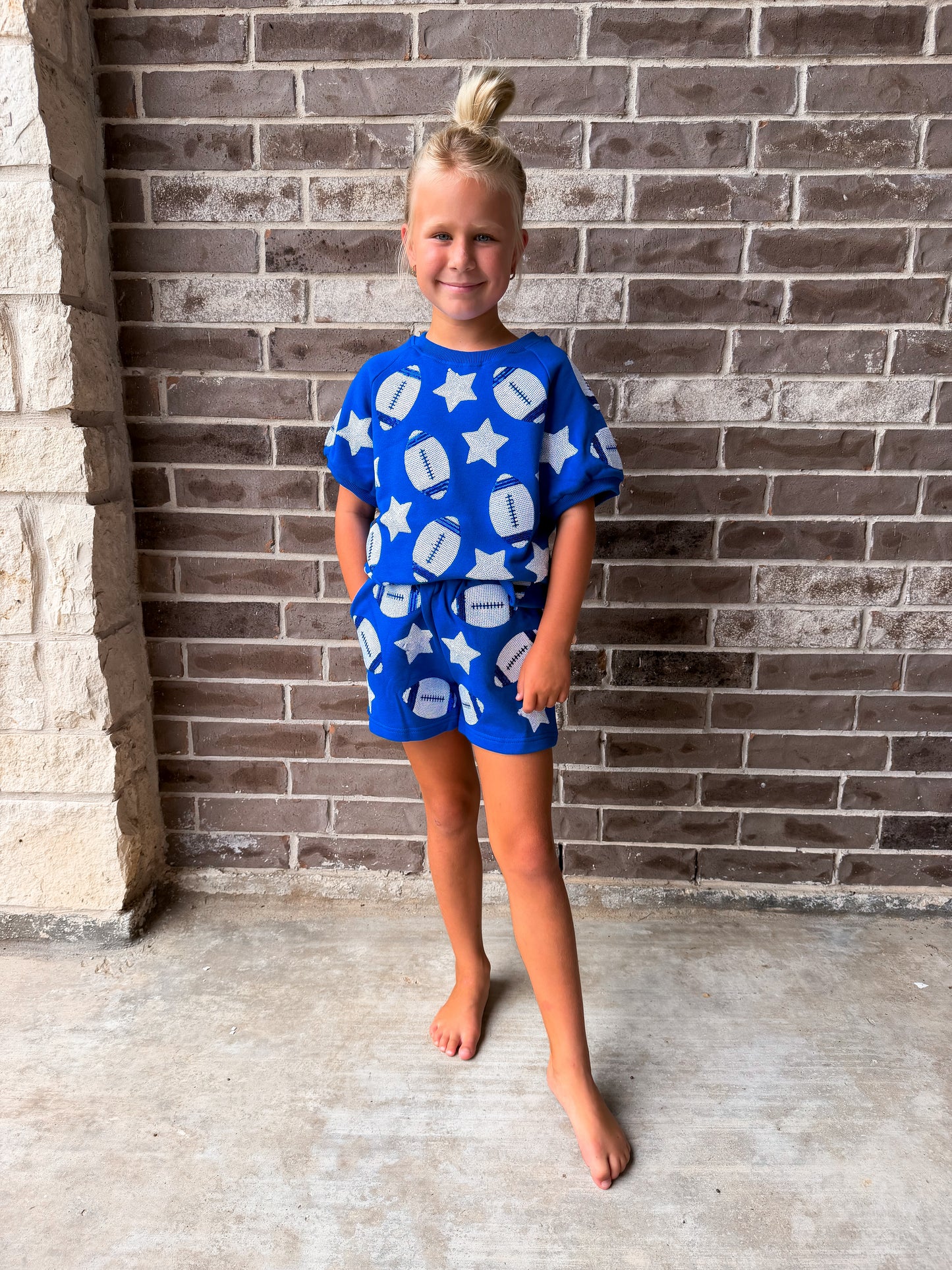 Belle Cher Royal Sequin Football Short