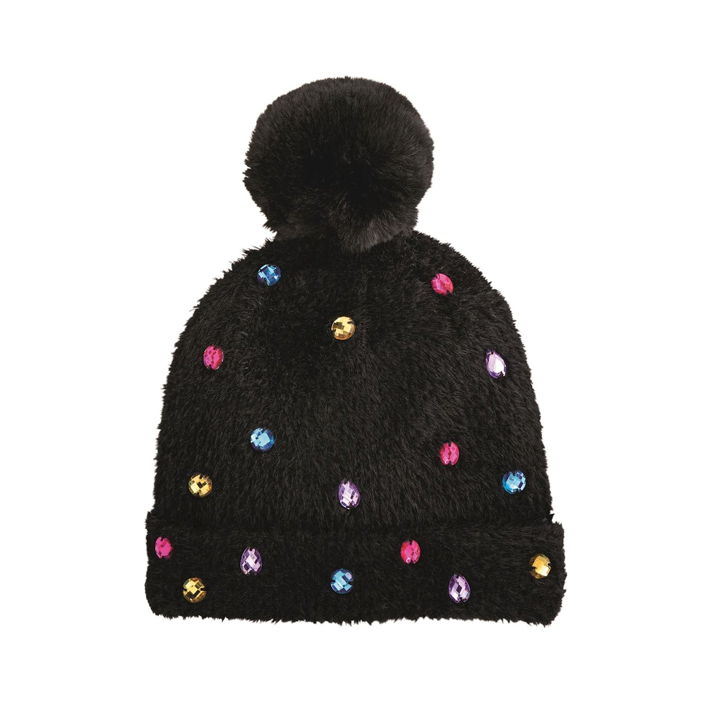 Mud Pie Black Glitzy Beanie