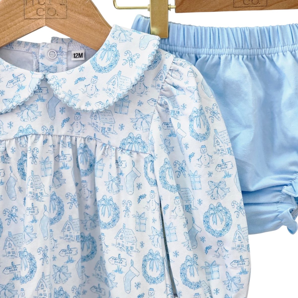 Oak Lane Christmas Toile Bloomer Set