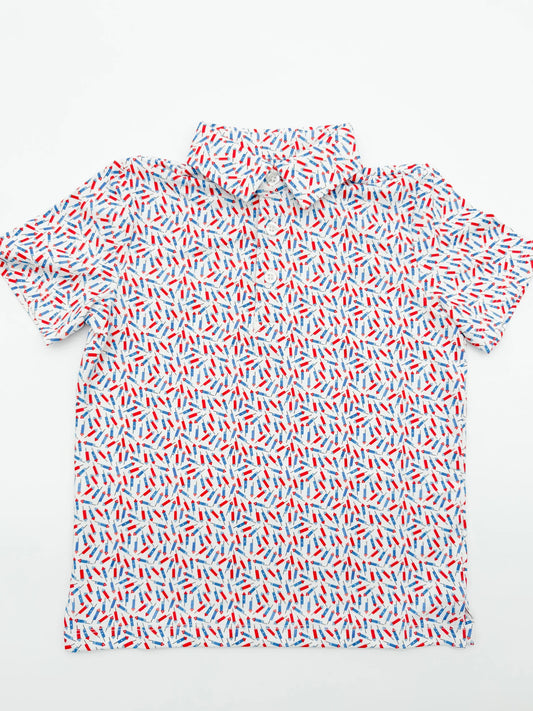 Poppy Kids Fireworks Polo