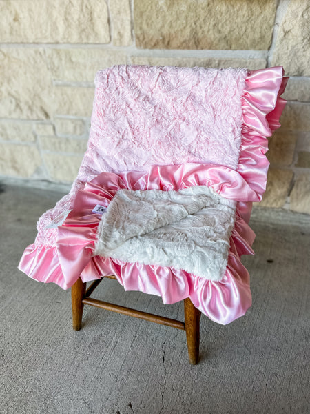 Rockin Royalty Pink + White Blanket