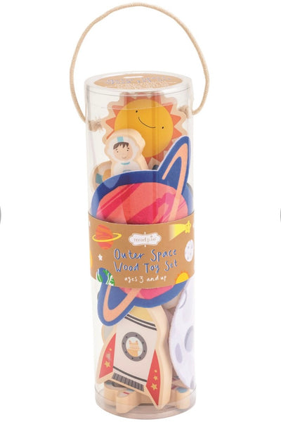 Mud Pie Space Wood Toy Set