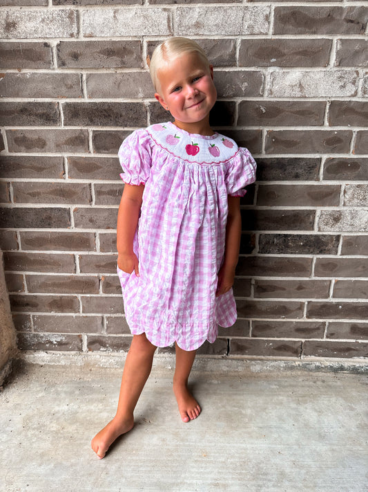 Poppy Kids Pink Apple Dress