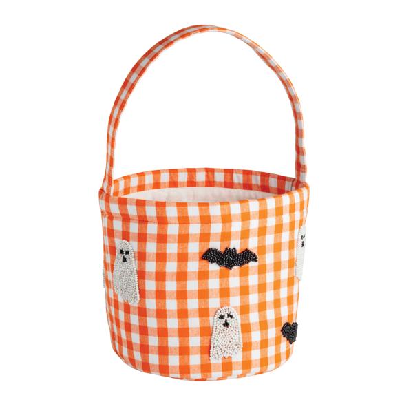 Mud Pie Ghost Beaded Halloween Bucket