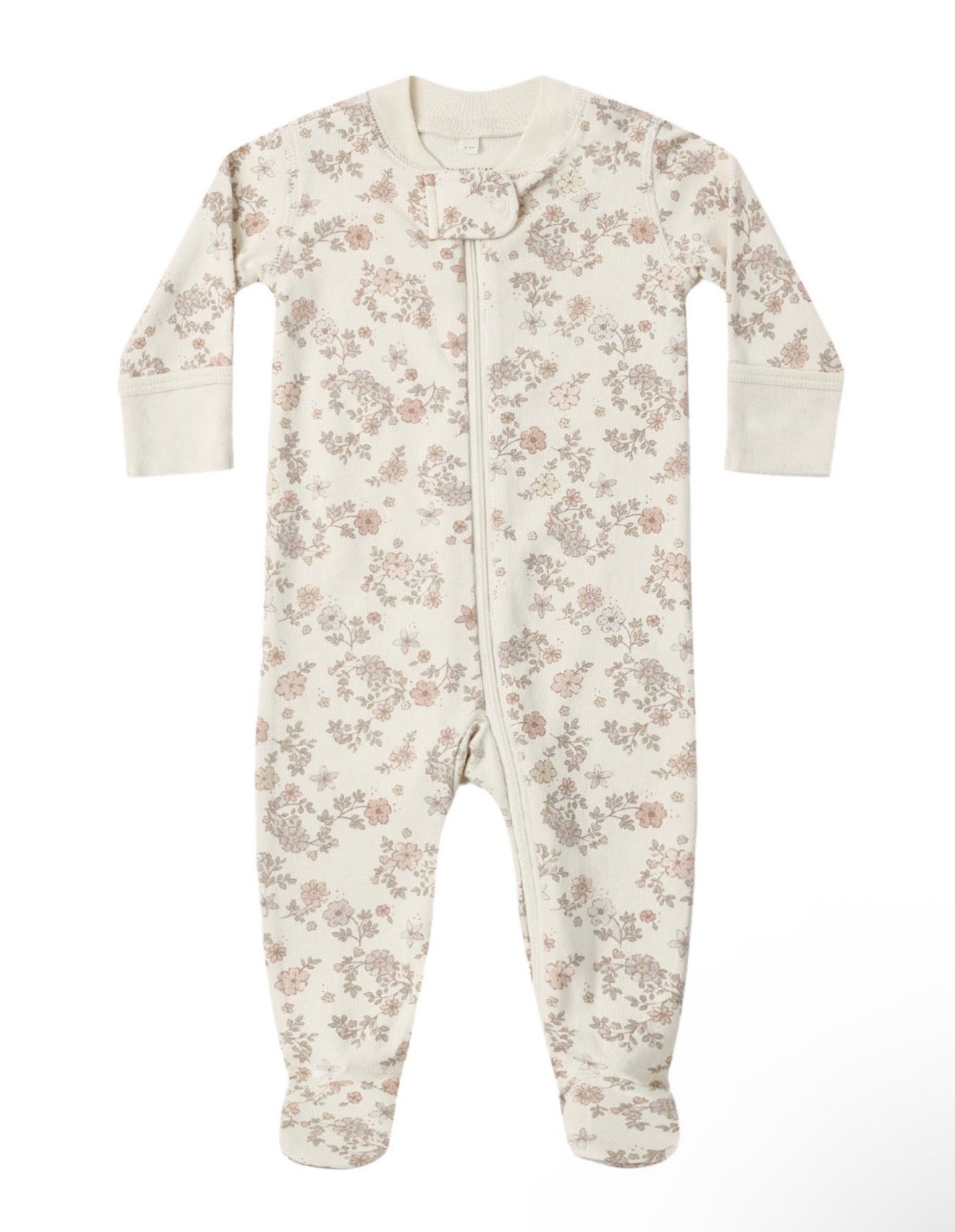 Quincy Mae Floral Vine Footie