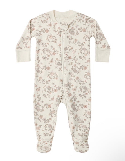 Quincy Mae Floral Vine Footie