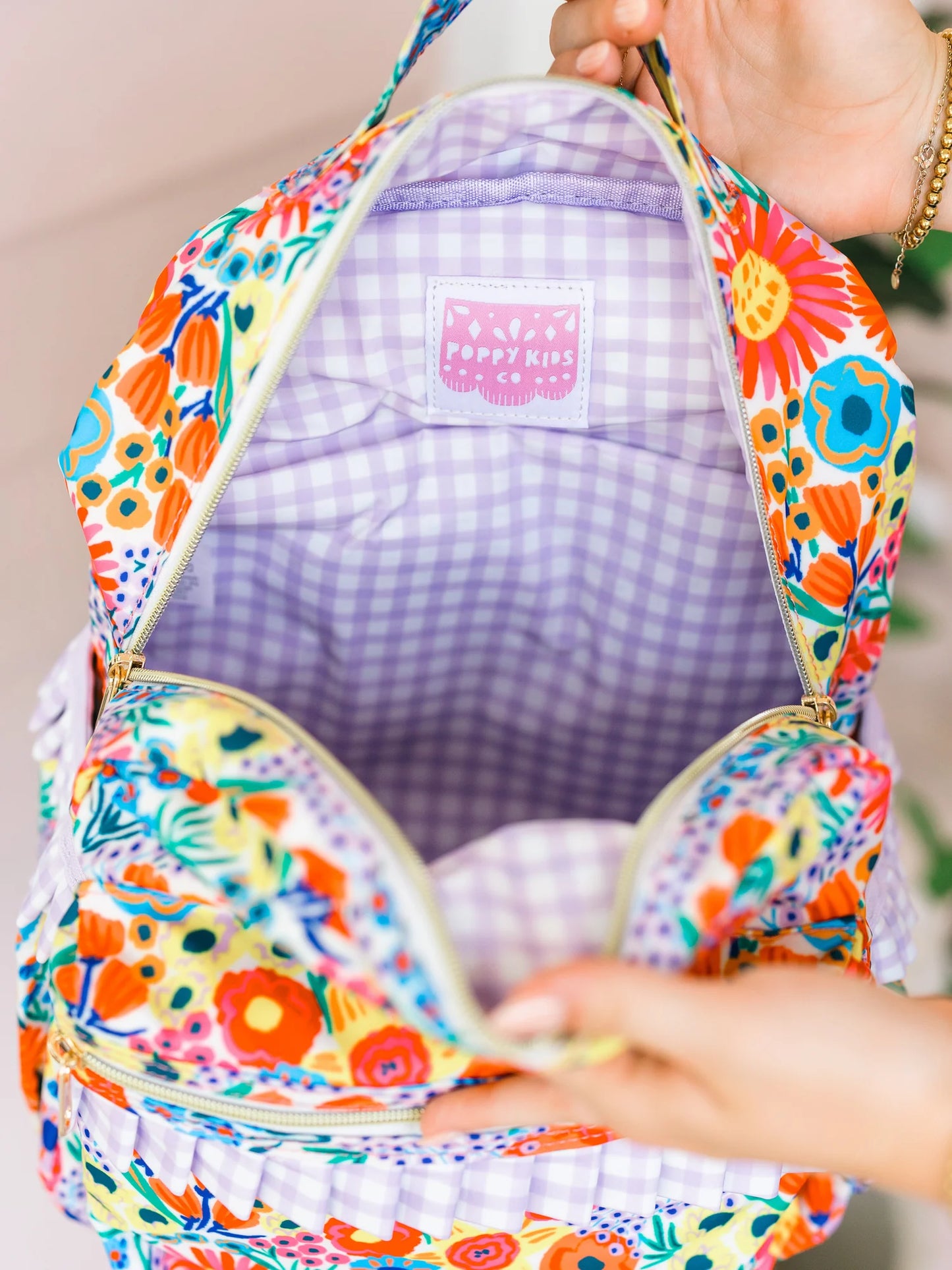 Poppy Kids Louie Floral Backpack