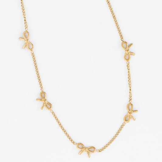 Pip Pop Post Bow Necklace