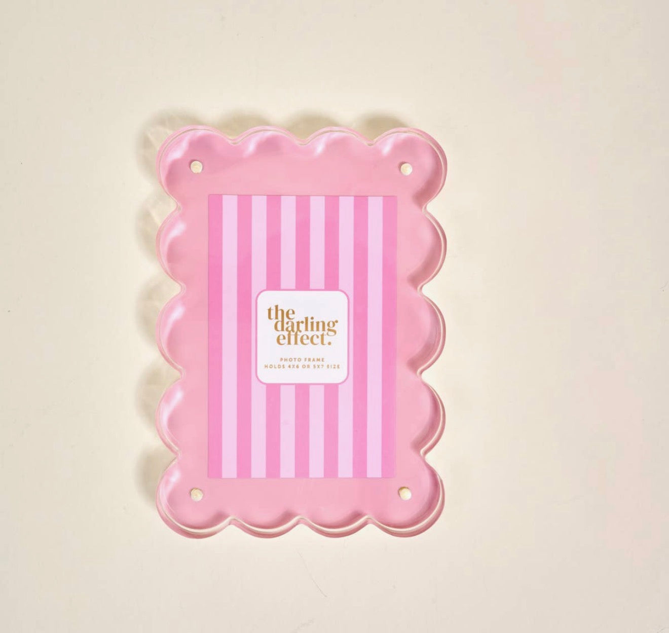 Darling Effect Blush Rectangle Scalloped Picture Frame