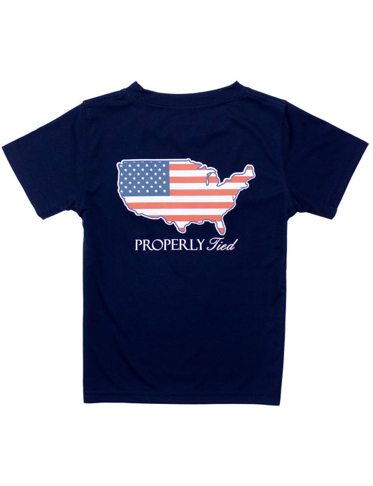Properly Tied Old Glory Performance Tee