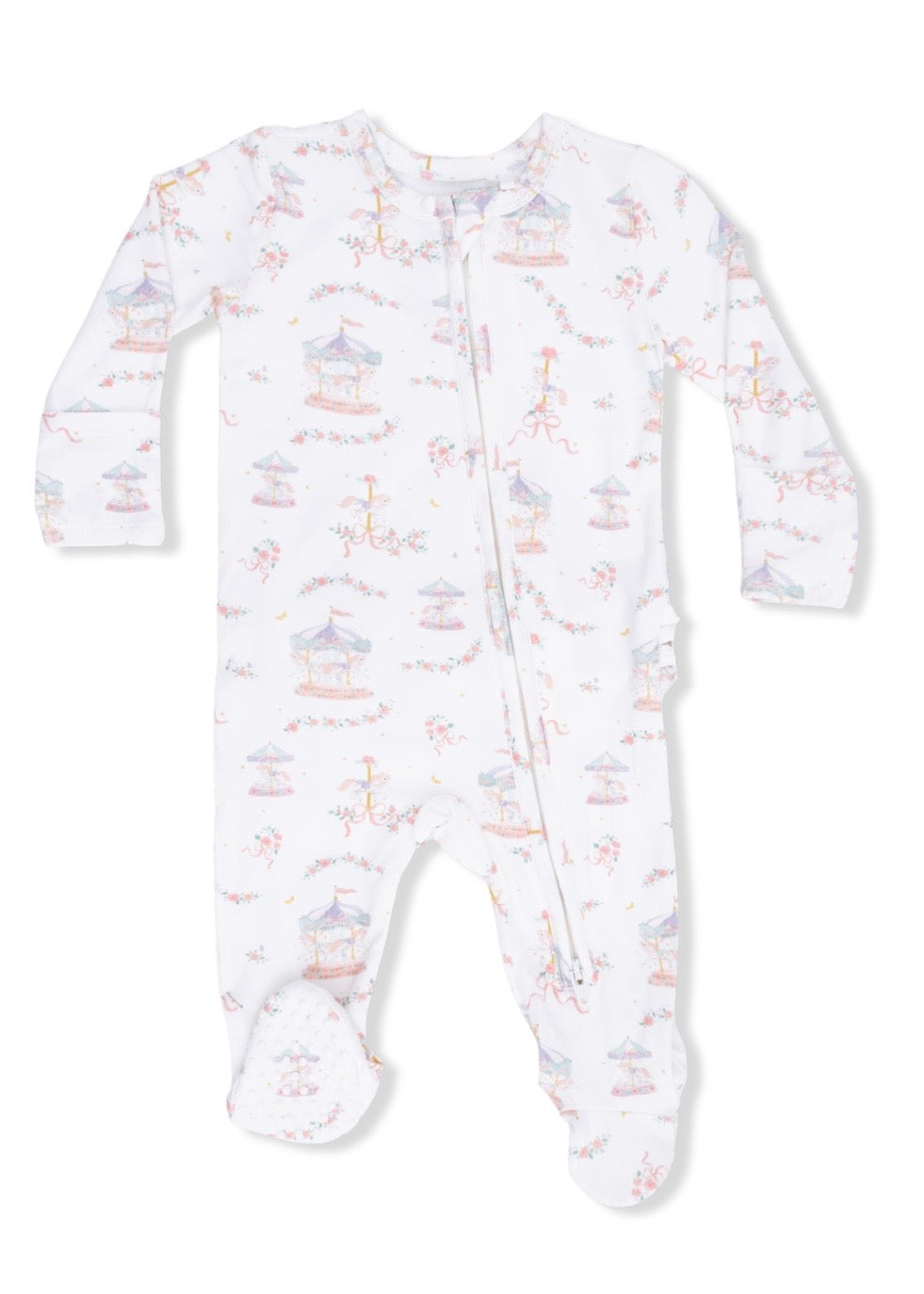 Angel Dear Carousel with Bows Ruffle Footie