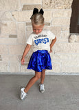 Belle Cher Royal Blue Metallic Skort