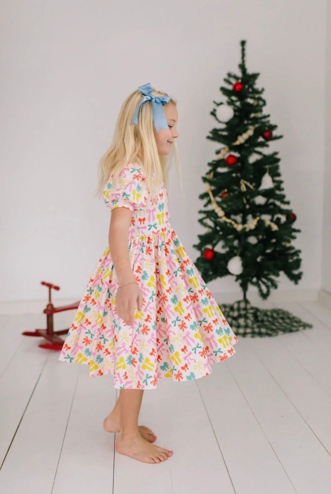 Ollie Jay Holiday Bows Twirl Dress