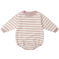 Quincy Mae Pink Stripe Crewneck Bubble