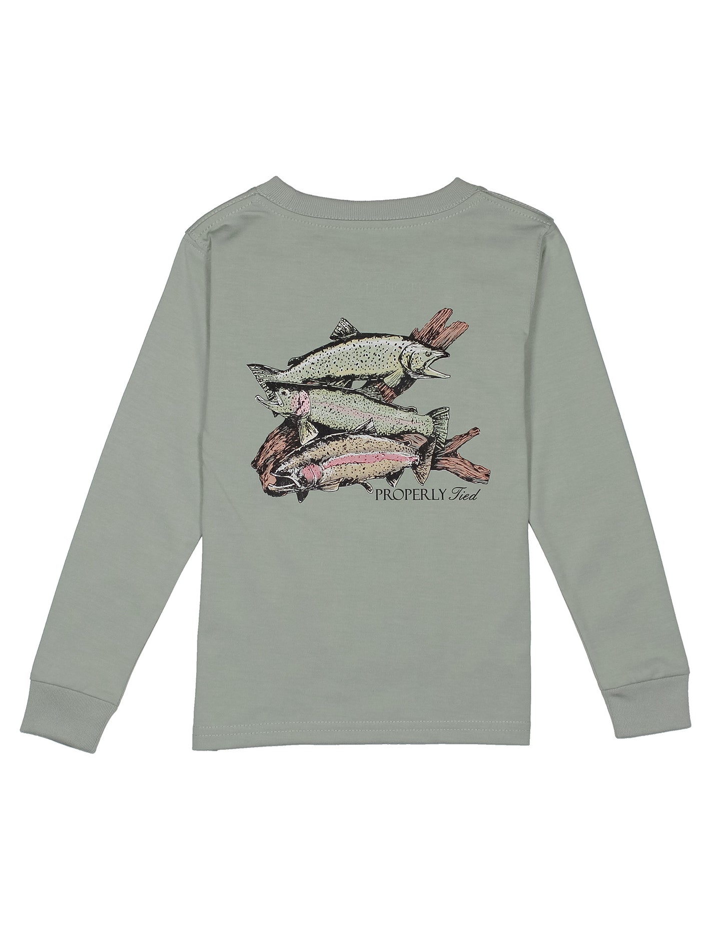 Properly Tied Trout Trio LS Tee