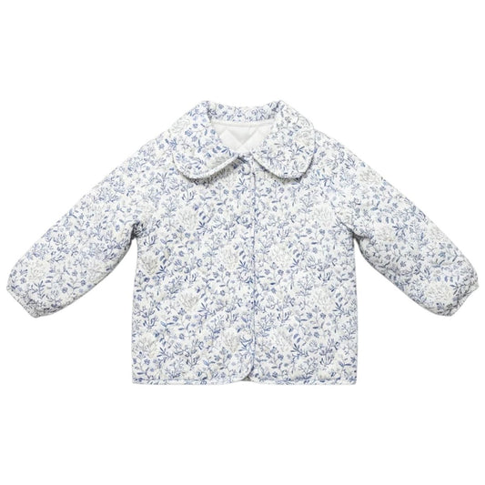Oak Lane Navy Floral Quilted Jacket