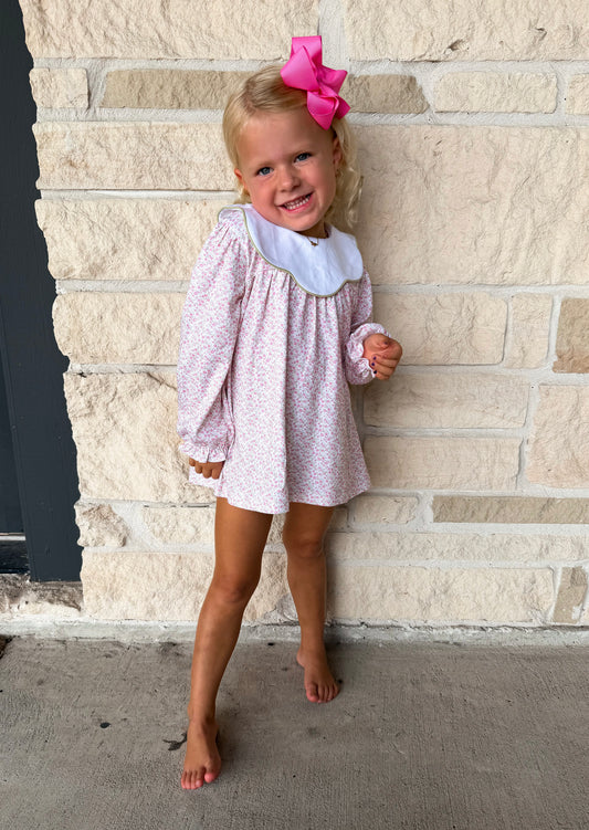 Baby Loren Melody Scalop Collar Bloomers Set