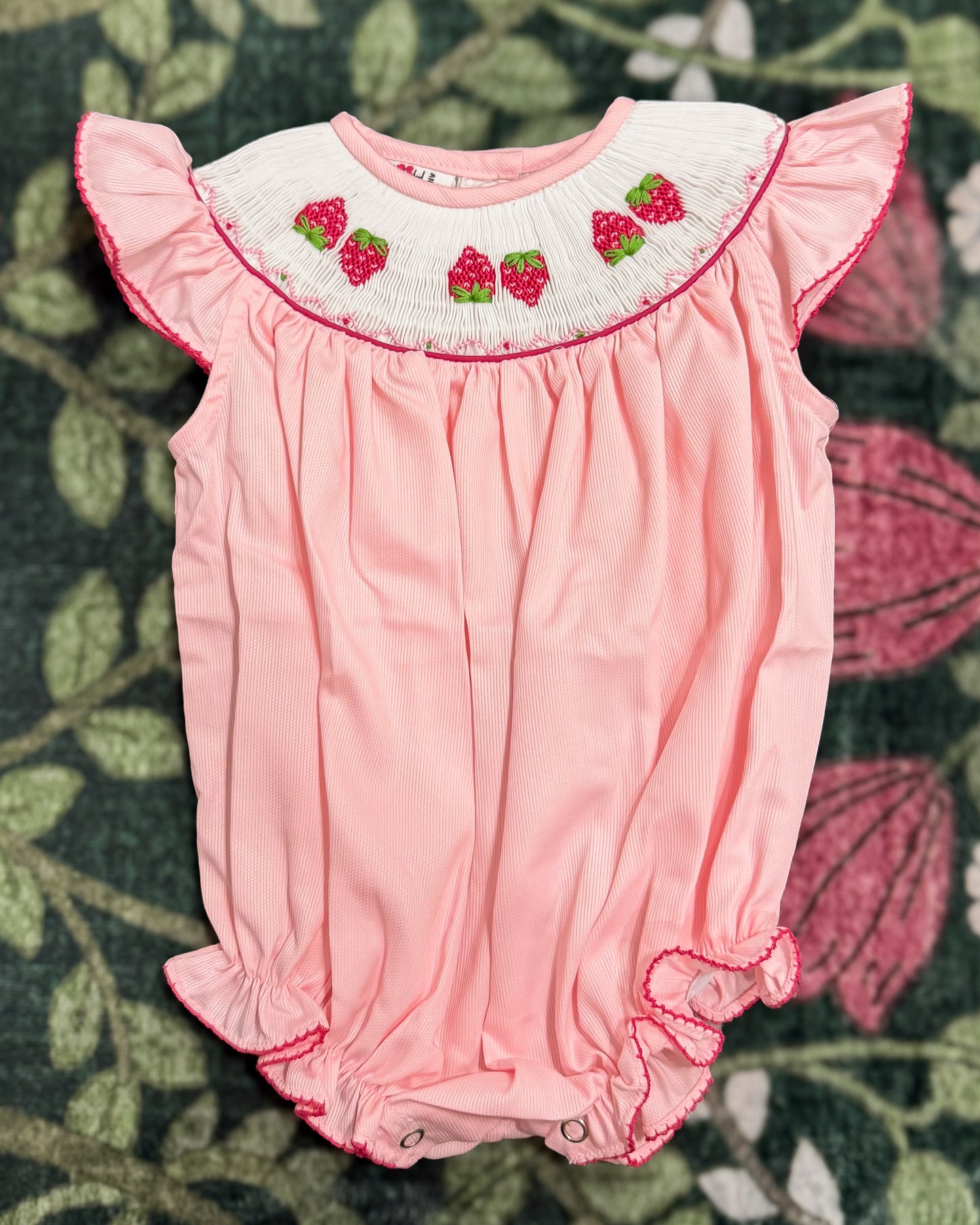 Ruth & Ralph Smocked Strawberries Birdie Bubble