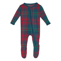 Kickee Pant Peacock Plaid Coverall