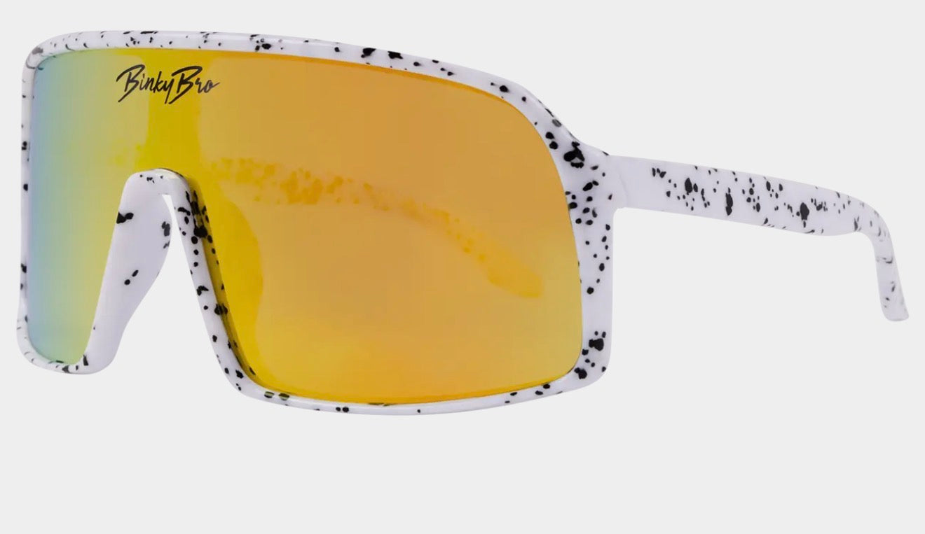 Binky Bro White Speckled Framed Sunglasses