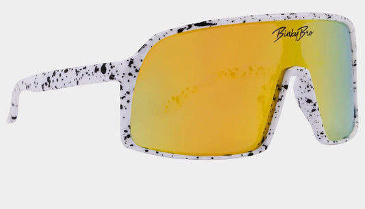 Binky Bro White Speckled Framed Sunglasses