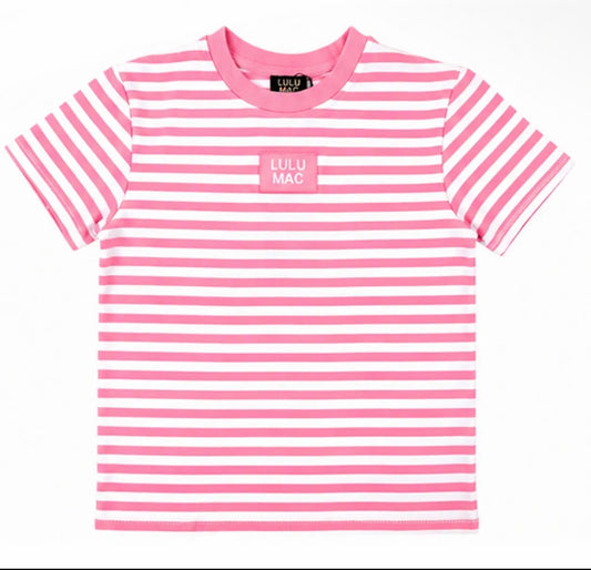 Lulu Mac Bubblegum Stripe Baby Doll Tee