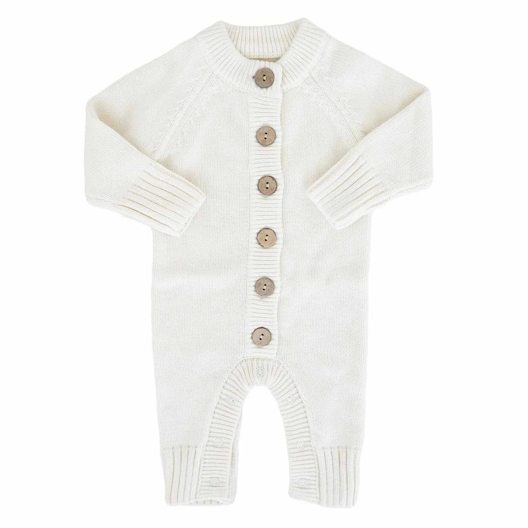 Caden Lane Ivory Knit Sweater Romper