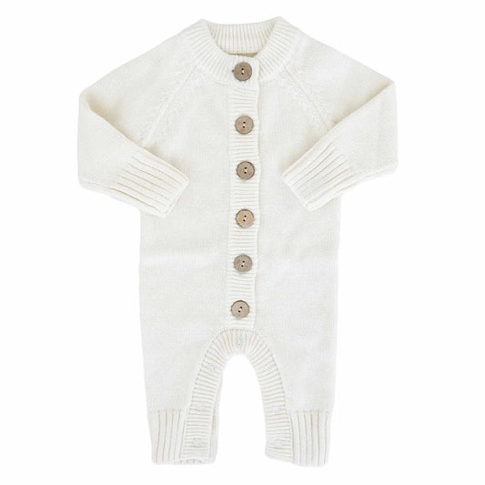 Caden Lane Ivory Knit Sweater Romper