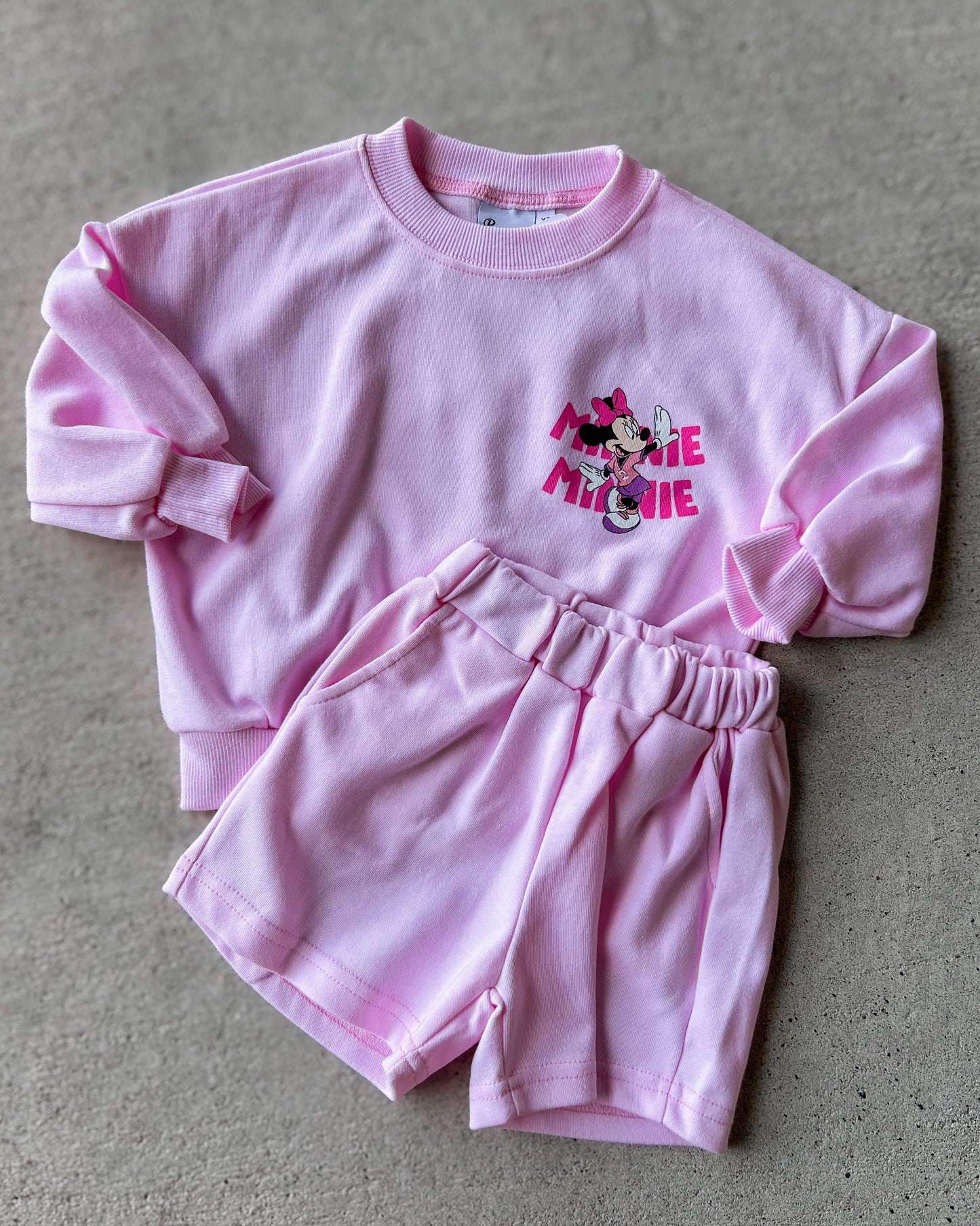 Minnie Pink LS Short Set