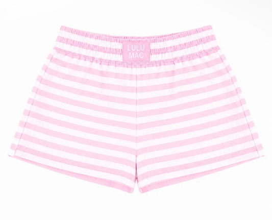 Lulu Mac Light Pink Stripe Sweat Short