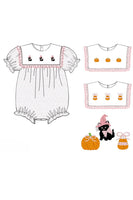 Smocked Flamingo 4 in 1 Interchangeable French Knot Swiss Dot Bubble
