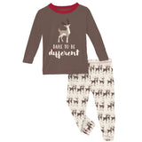 Kickee Pant Natural Rudolph PJ Set