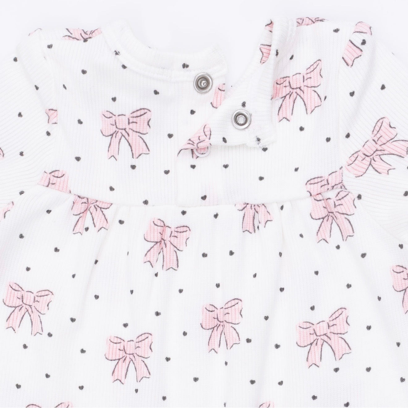 Angel Dear Bows and Hearts Romper