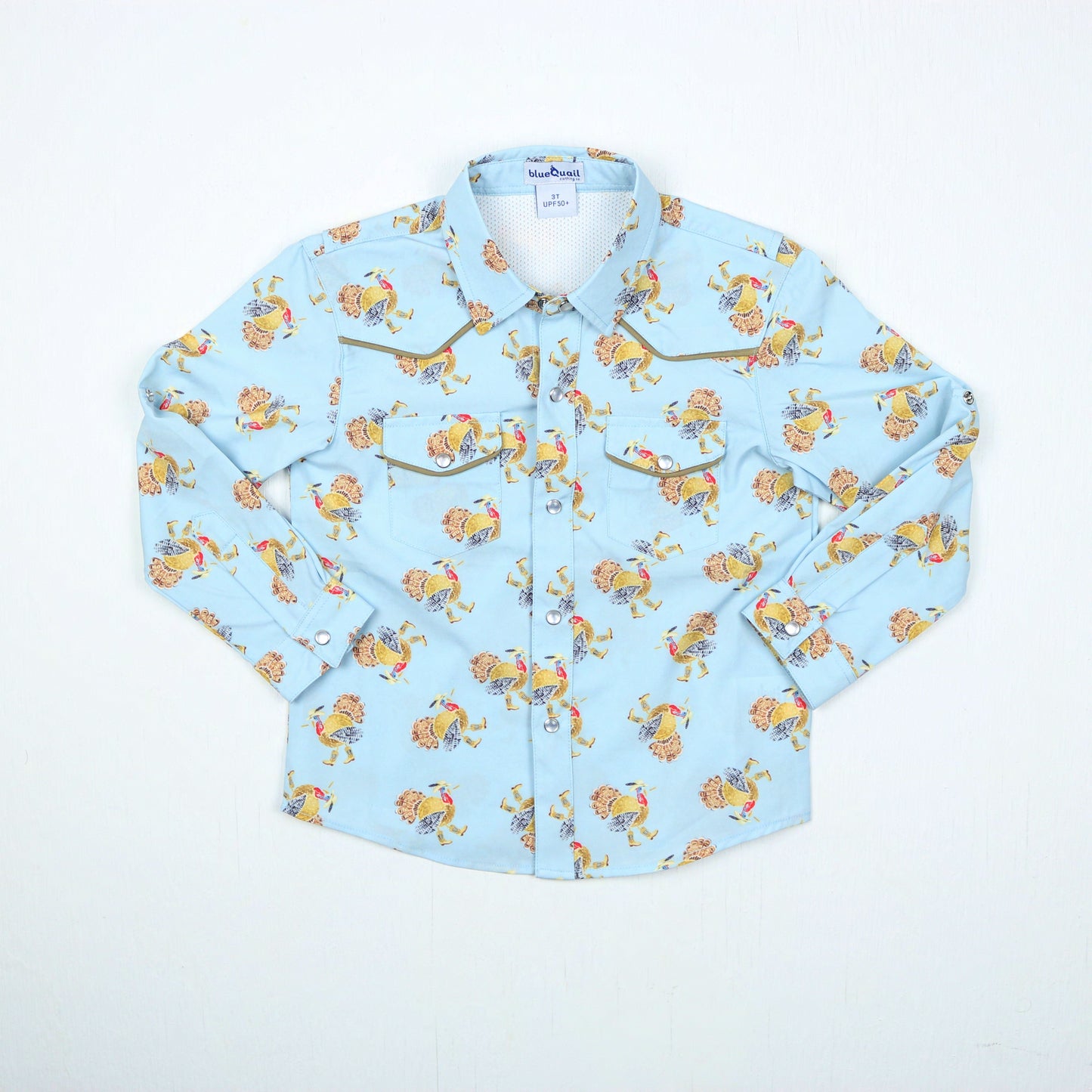 Blue Quail Turkeys LS Pearl Snap Shirt