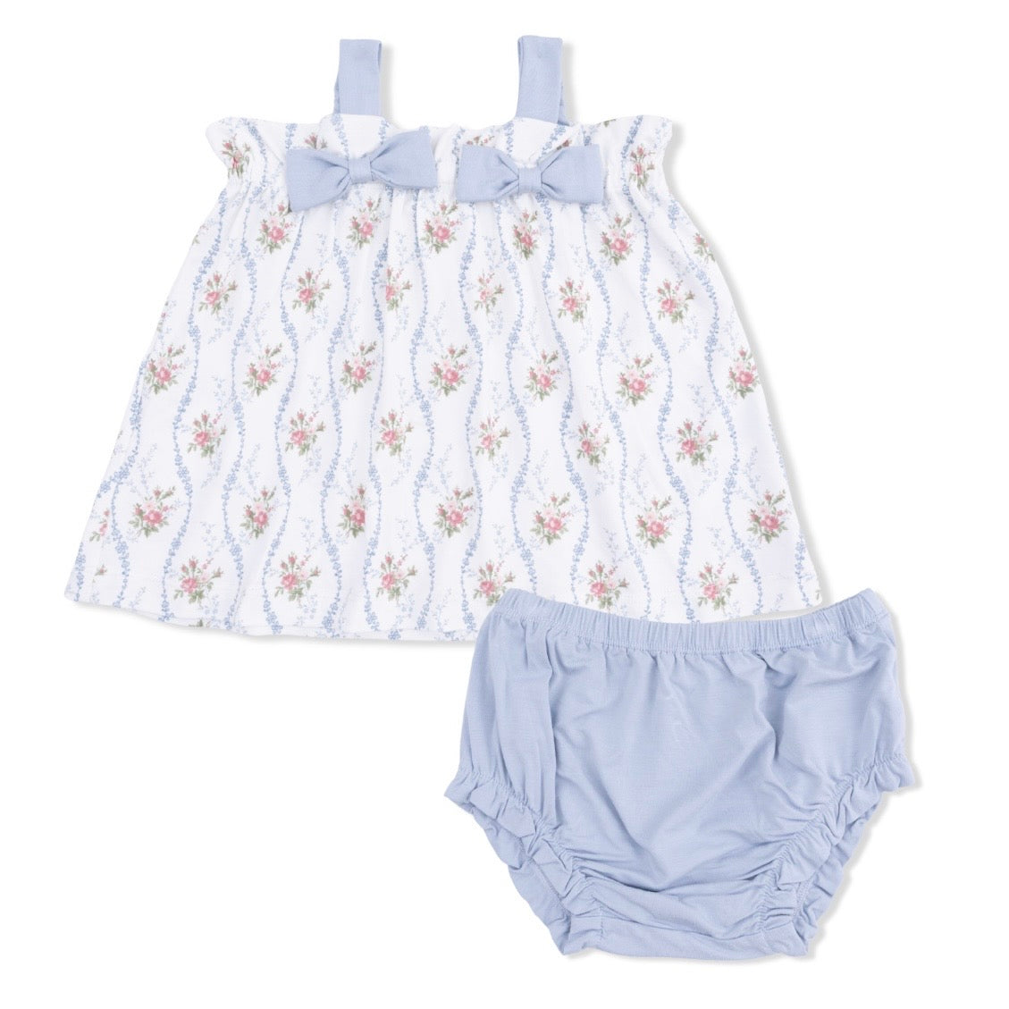 Angel Dear Heirloom Rose Stripe Bloomer Set