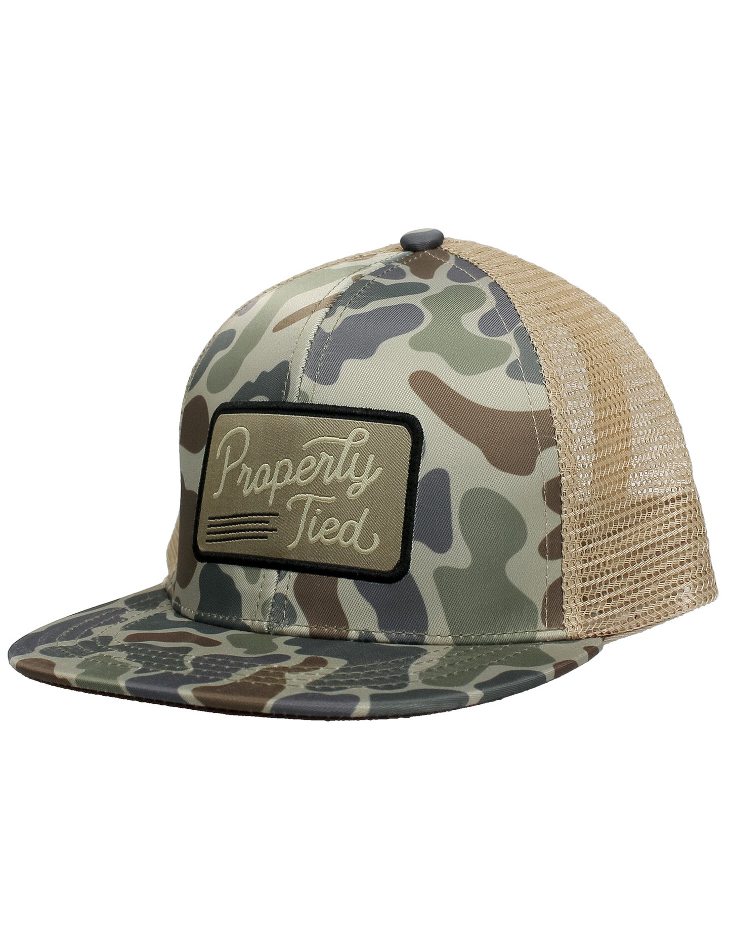 Properly Tied Vintage Camo Youth Trucker Hat