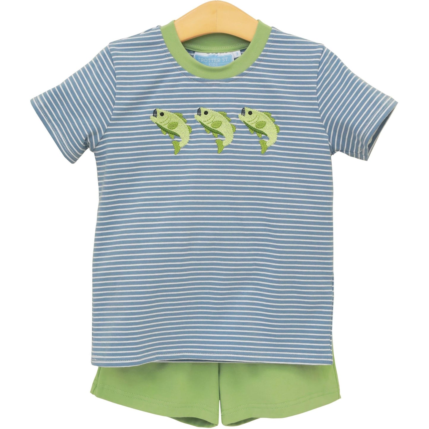 Trotter Street Hooked On Fishing Short Set