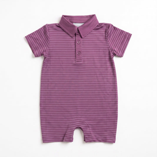 Hollis Baker Plum Stripe Romper