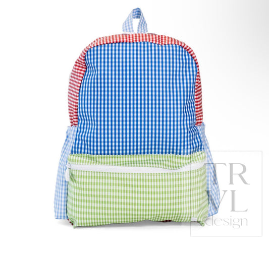TRVL Blue Patch Backpack