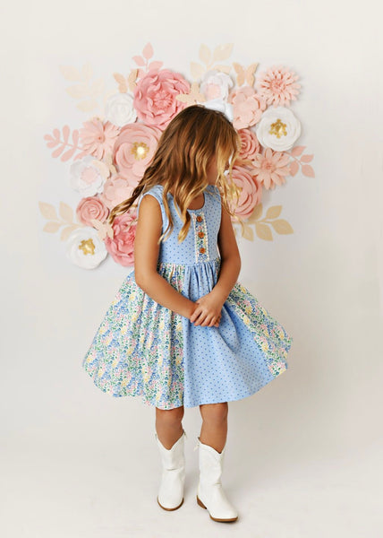 Swoon Baby Blue Floral Dress