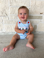 Smocked Flamingo Smocked Mouse & Friends Boy Bubble