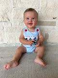 Smocked Flamingo Smocked Mouse & Friends Boy Bubble