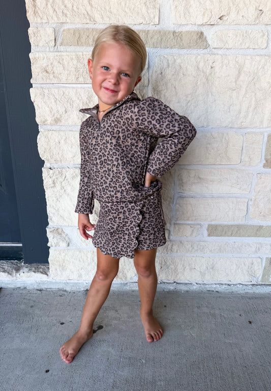 Banana Split Leopard Skort Set