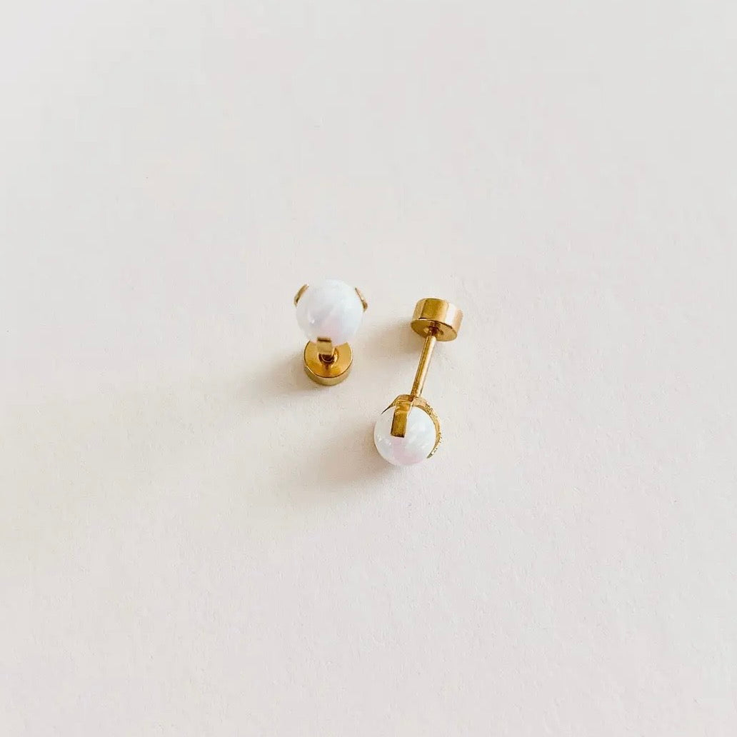 Pip Pop Post Opal Studs